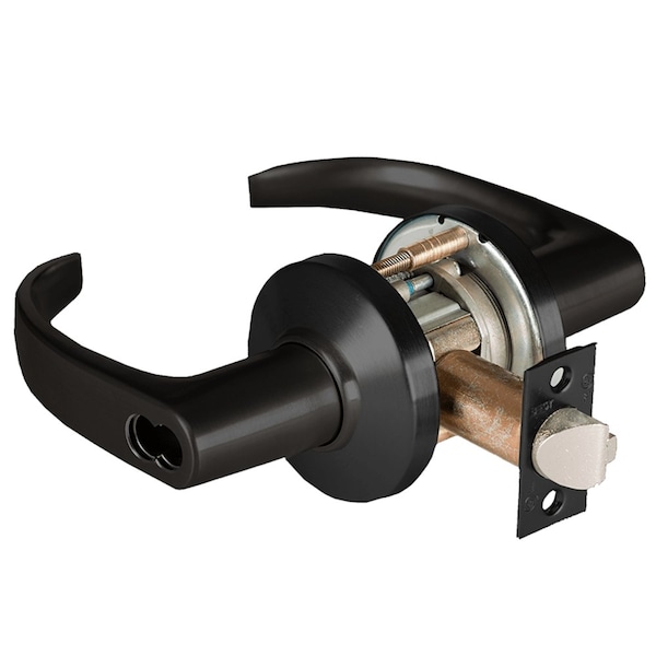 Best Grade 1 Entrance Cylindrical Lock, 14 Lever, C Rose, SFIC Less Core, Matte Black Finish, 4-7/8-in AN 9K37AB14CS3622 - main